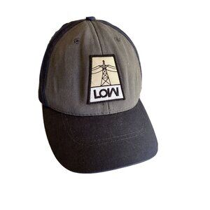 Low Profile Two-Tone Adjustable Cap With Embroidered Power Line Design